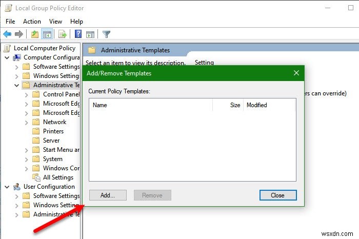 Cách cài đặt hoặc cập nhật các mẫu quản trị chính sách nhóm (ADMX) trong hệ điều hành Windows 