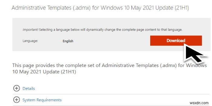 Cách cài đặt hoặc cập nhật các mẫu quản trị chính sách nhóm (ADMX) trong hệ điều hành Windows 