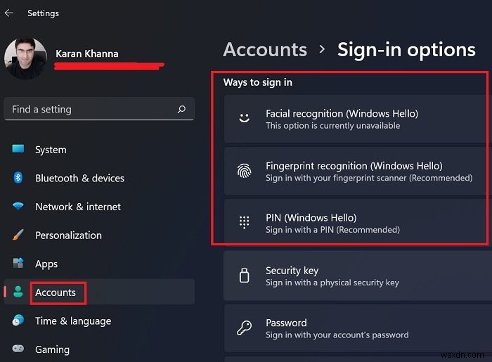 Cách thiết lập và sử dụng Windows Hello trong Windows 11/10 để đăng nhập 