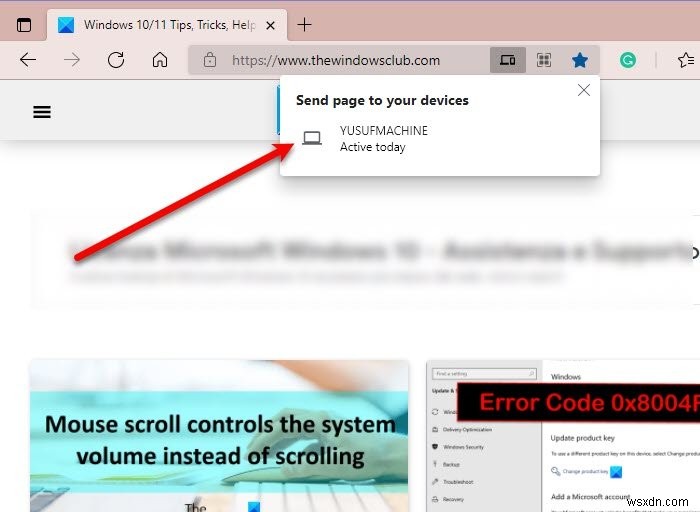 Cách gửi tab đến các thiết bị khác bằng Microsoft Edge 