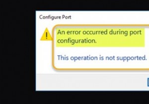 Đã xảy ra lỗi khi cấu hình cổng trên Windows 11/10 