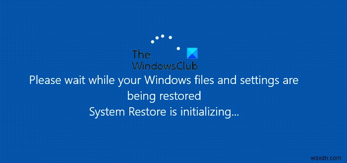 Khôi phục Hệ thống bị kẹt hoặc bị treo trong Windows 11/10 