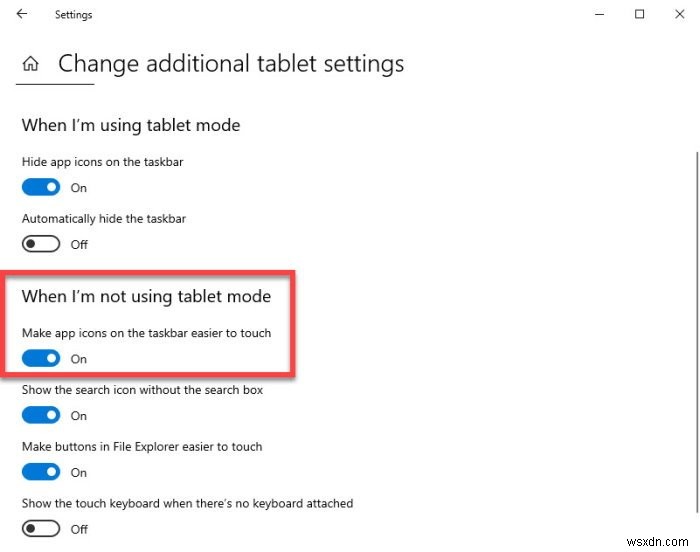 Khoảng cách biểu tượng thanh tác vụ quá rộng trong thiết bị Windows 11/10 hoặc Surface Pro 