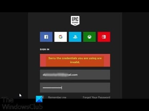 Sửa lỗi đăng nhập Epic Games Launcher trên Windows 11/10 