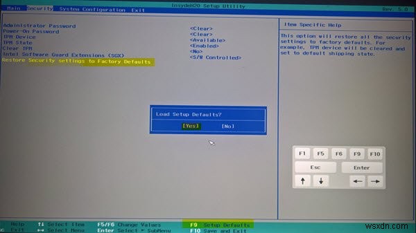 Cách đặt lại cài đặt BIOS về giá trị mặc định trên máy tính Windows 