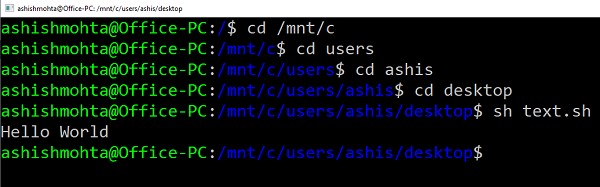 Cách chạy tệp .sh hoặc Shell Script trong Windows 11/10 