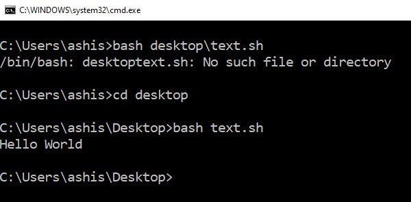 Cách chạy tệp .sh hoặc Shell Script trong Windows 11/10 