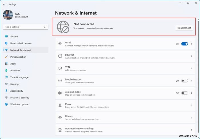 Kết nối Ethernet không hoạt động trong Windows 11/10 