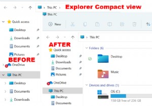 Cách giảm không gian giữa các mục trong Windows 11 Explorer 