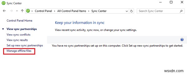 Cách định cấu hình tệp bằng Windows Sync Center trong Windows 11/10 