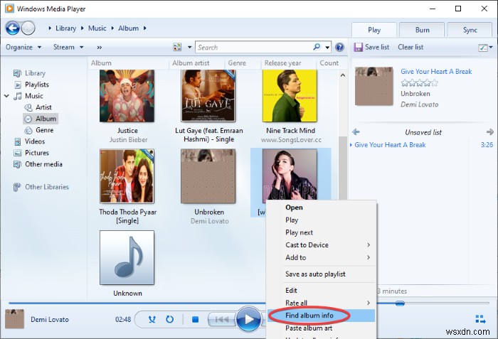 Cách tải xuống và thêm Tiêu đề bản nhạc trong Windows Media Player 