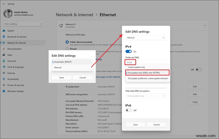 Cách sử dụng tính năng bảo mật DNS qua HTTPS trong Windows 11 