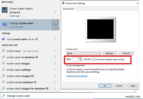 Cách thay đổi cài đặt thời gian chờ của Trình bảo vệ màn hình trong Windows 11/10 
