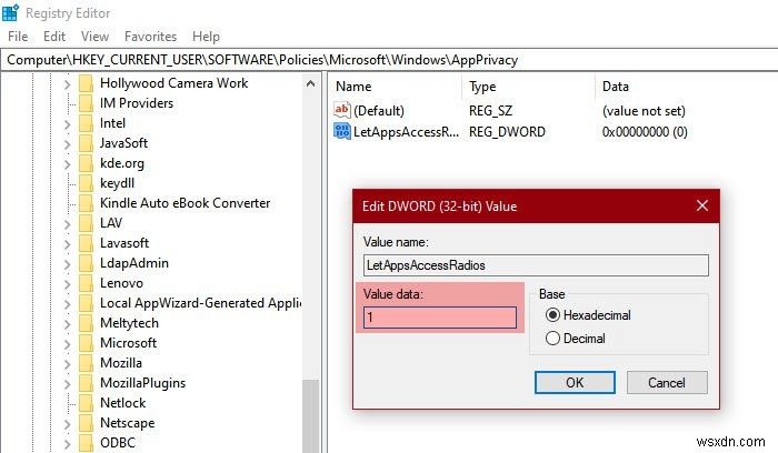 Cách cho phép các ứng dụng Windows điều khiển Radios trong Windows 11/10 