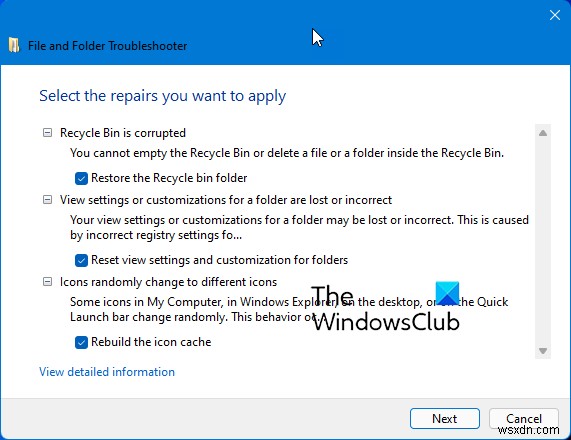 Trình gỡ rối tệp và thư mục của Windows sẽ tự động khắc phục các sự cố của Explorer 
