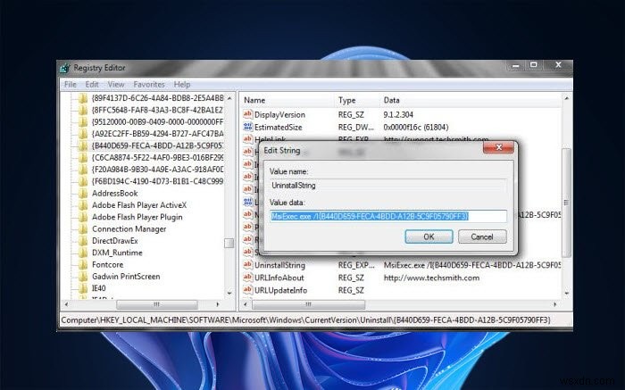 Cách gỡ cài đặt chương trình bằng Registry trong Windows 11/10 