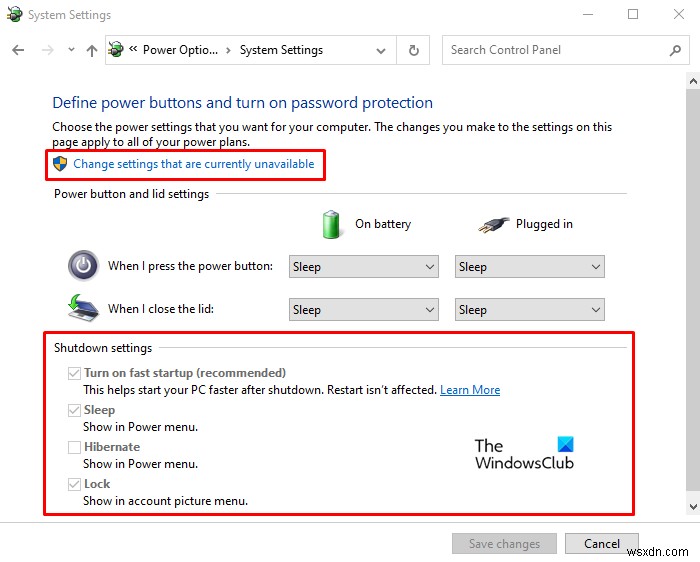 Tùy chọn Bật Khởi động nhanh bị thiếu trong Windows 11/10 