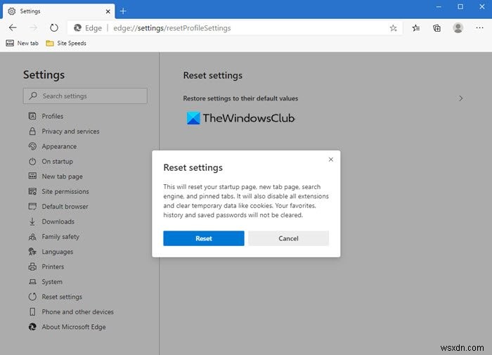 Trình duyệt Microsoft Edge bị treo, bị treo, bị treo hoặc không hoạt động 