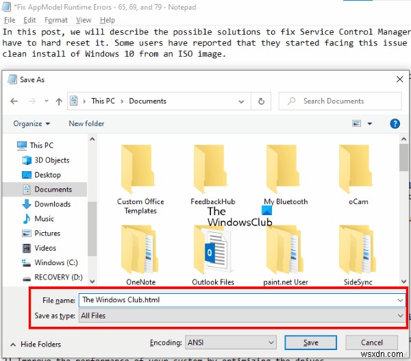 Cách lưu tệp Notepad ở định dạng HTML và PDF trong Windows 11/10 