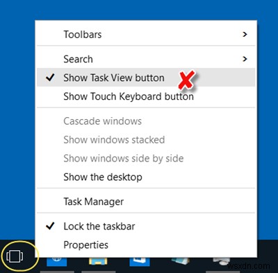 Cách xóa nút Task View khỏi thanh Taskbar của Windows 11/10 