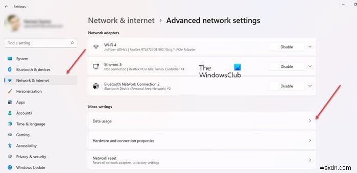 Cách giới hạn và giám sát việc sử dụng dữ liệu Internet hàng tháng trên Windows 11/10 