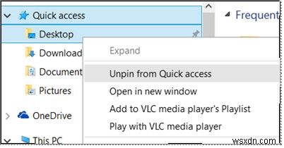 Cách bật hoặc tắt Quick Access trong File Explorer của Windows 11/10 