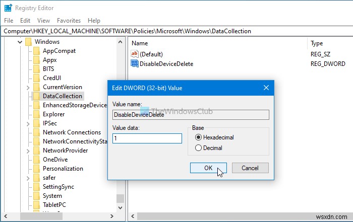 Cách cho phép hoặc ngăn người dùng xóa dữ liệu chẩn đoán trong Windows 11/10 