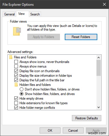 Cách mở Tùy chọn File Explorer trong Windows 11/10 