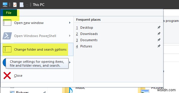 Cách mở Tùy chọn File Explorer trong Windows 11/10 