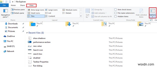 Cách mở Tùy chọn File Explorer trong Windows 11/10 