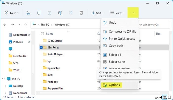 Cách mở Tùy chọn File Explorer trong Windows 11/10 