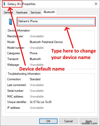 Cách đổi tên thiết bị Bluetooth trong Windows 11/10 
