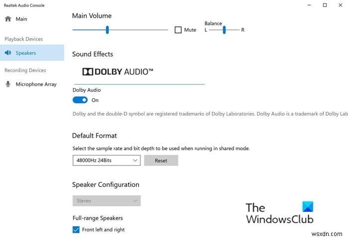 Cách thay đổi cài đặt Loa Omnisonic của Surface 