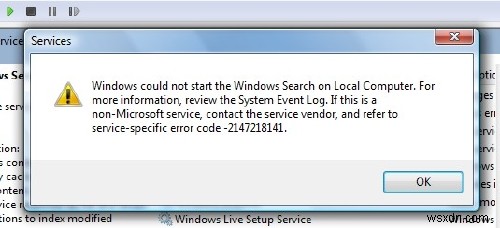 Windows Search Indexer ngừng hoạt động và bị đóng; Không thể khởi chạy tìm kiếm trong Windows 11/10 
