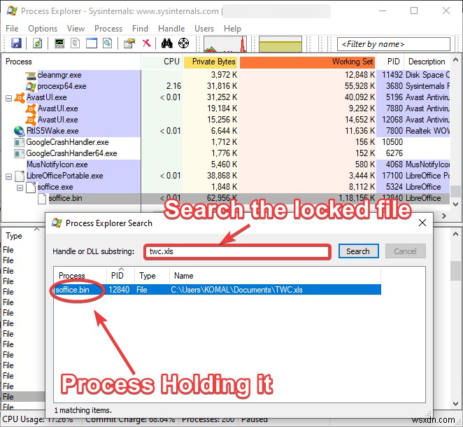 Làm cách nào để biết Quy trình nào đang khóa hoặc sử dụng Tệp trong Windows 11/10? 