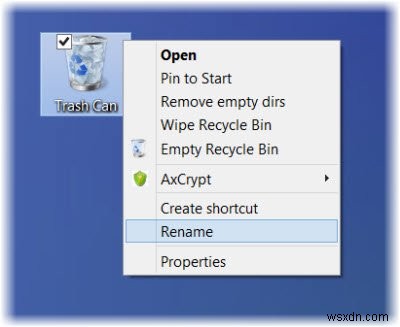 Đổi tên Thùng rác thông qua Đăng ký cho Tất cả Người dùng trong Windows 11/10 