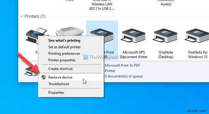 Cách hiển thị hoặc ẩn Microsoft Print sang máy in PDF trong Windows 111/10 