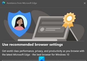 Cách tắt lời nhắc Sử dụng cài đặt trình duyệt được đề xuất trong Microsoft Edge 