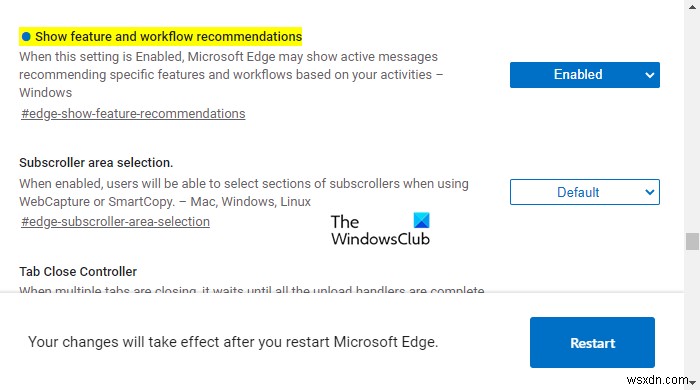 Cách tắt lời nhắc Sử dụng cài đặt trình duyệt được đề xuất trong Microsoft Edge 