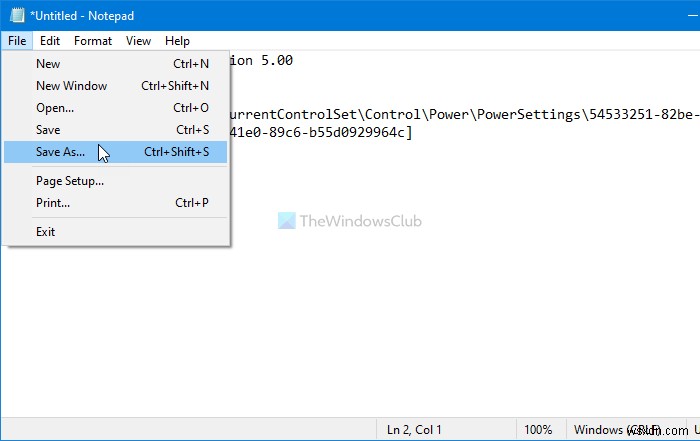 Cách hiển thị hoặc ẩn Trạng thái Bộ xử lý Tối thiểu và Tối đa trong Tùy chọn Nguồn trong Windows 11/10 