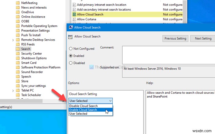 Cách bật hoặc tắt Tìm kiếm nội dung đám mây trong hộp tìm kiếm trên Thanh tác vụ trong Windows 11/10 