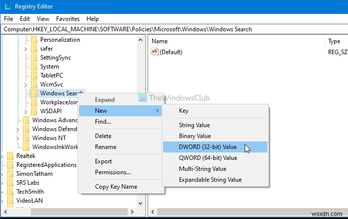 Cách tắt Tùy chọn lập chỉ mục tìm kiếm nâng cao trong Windows 10 