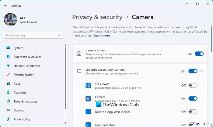 Khắc phục sự cố Webcam liên tục tắt và bật lại trên Windows 11/10 