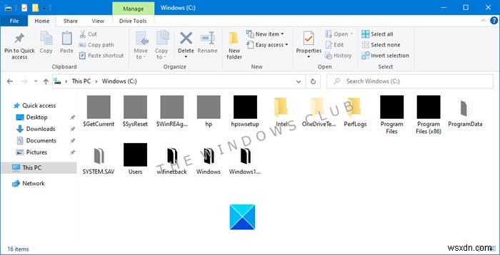 Các biểu tượng chuyển sang màu đen trong Windows 11/10 