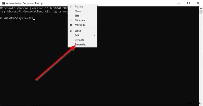 Cách thay đổi màu nền và màu nền trong Command Prompt 