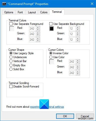 Cách thay đổi màu nền và màu nền trong Command Prompt 