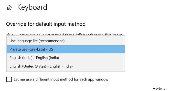 Cách xóa bàn phím Ngôn ngữ không xác định trong Windows 10 