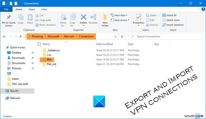 Cách xuất và nhập kết nối VPN trên Windows 11/10 