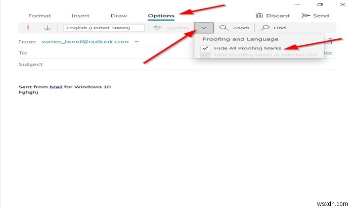 Cách tắt tính năng Tự động sửa hoặc Kiểm tra chính tả trong ứng dụng Windows 10 Mail 