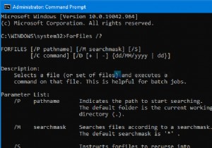 Lệnh ForFiles cho phép bạn quản lý tệp và thư mục trên Mạng chia sẻ trong Windows 10 